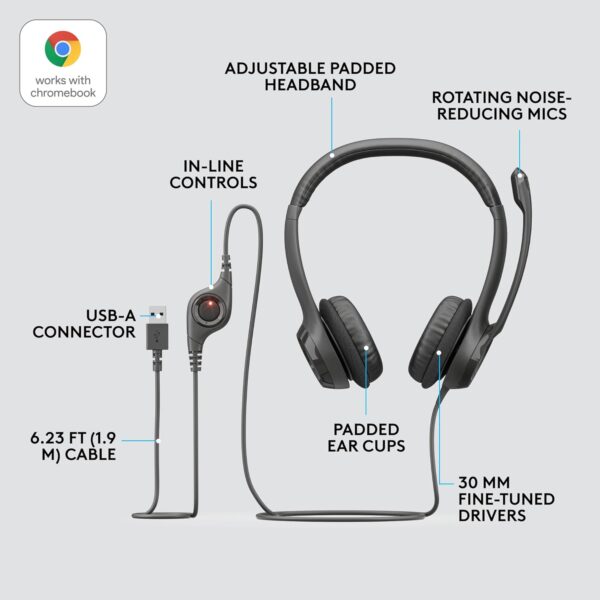 Logitech H390 Wired Headset for PC/Laptop - Image 5